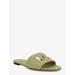 Leather sandals with DG Millennials logo