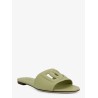 Leather sandals with DG Millennials logo