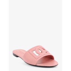 Leather sandals with DG Millennials logo