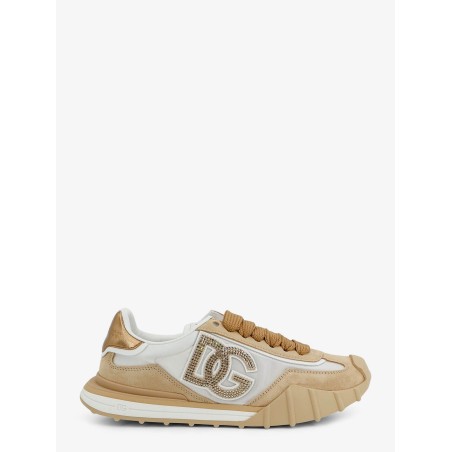 Nylon and suede sneakers with rhinestone DG logo