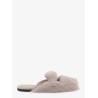 Sheepskin and suede sandals
