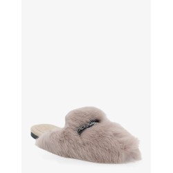 Sheepskin and suede sandals