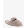 Sheepskin and suede sandals