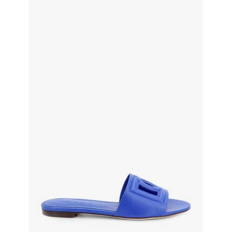 Leather sandals with DG Millennials logo