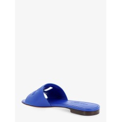 Leather sandals with DG Millennials logo