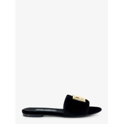 Velvet sandals with DG logo on the front
