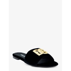 Velvet sandals with DG logo on the front