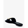 Velvet sandals with DG logo on the front