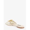 Rainbow lurex lace sandals