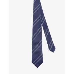 Regimental motif silk tie