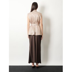 Satin long skirt