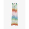 Long Cover Up viscose and metallic fiber dress
