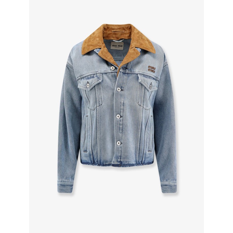 Denim Jacket with suede detail