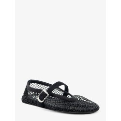 Flat mesh ballet flats with rhinestone detail