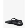 Flat mesh ballet flats with rhinestone detail