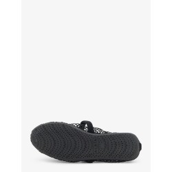 Flat mesh ballet flats with rhinestone detail