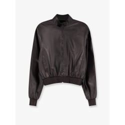 Soft nappa leather bomber jacket