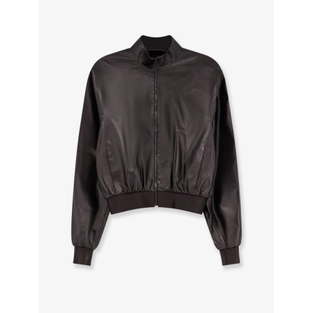 Soft nappa leather bomber jacket