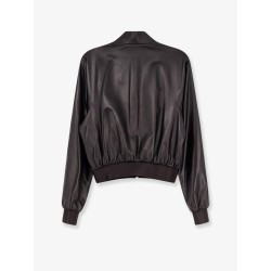 Soft nappa leather bomber jacket