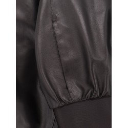 Soft nappa leather bomber jacket