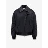 Nylon jacket with Intrecciato leather collar