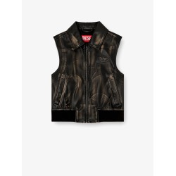 G-Inko faux leather sleeveless jacket