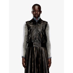 G-Inko faux leather sleeveless jacket