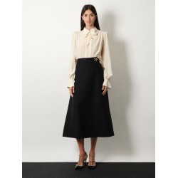 Crepe Couture midi skirt