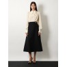 Crepe Couture midi skirt