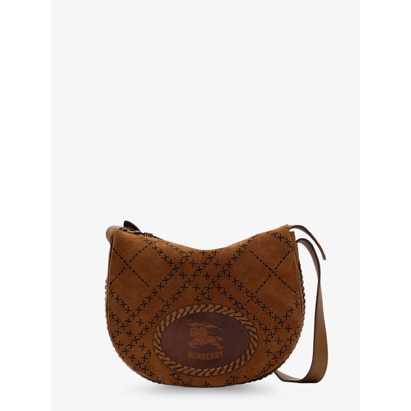 Tavistock suede crossbody bag with perforated pattern