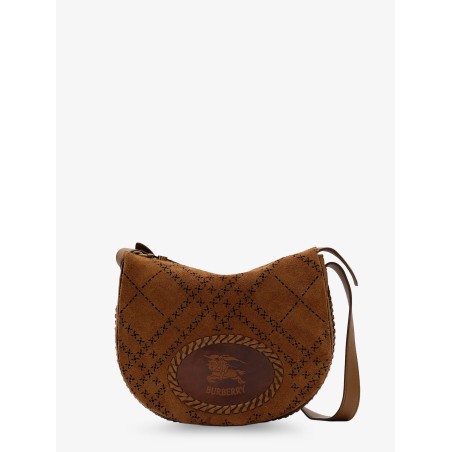 Tavistock suede crossbody bag with perforated pattern
