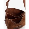 Tavistock suede crossbody bag with perforated pattern