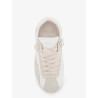 Leather and suede sneakers with engraved logo on the tongue