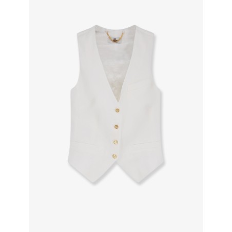 Linen and viscose vest
