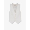 Linen and viscose vest