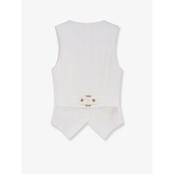 Linen and viscose vest