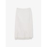 Layered viscose and linen blend skirt