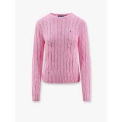 Cotton sweater with embroidered logo on the front