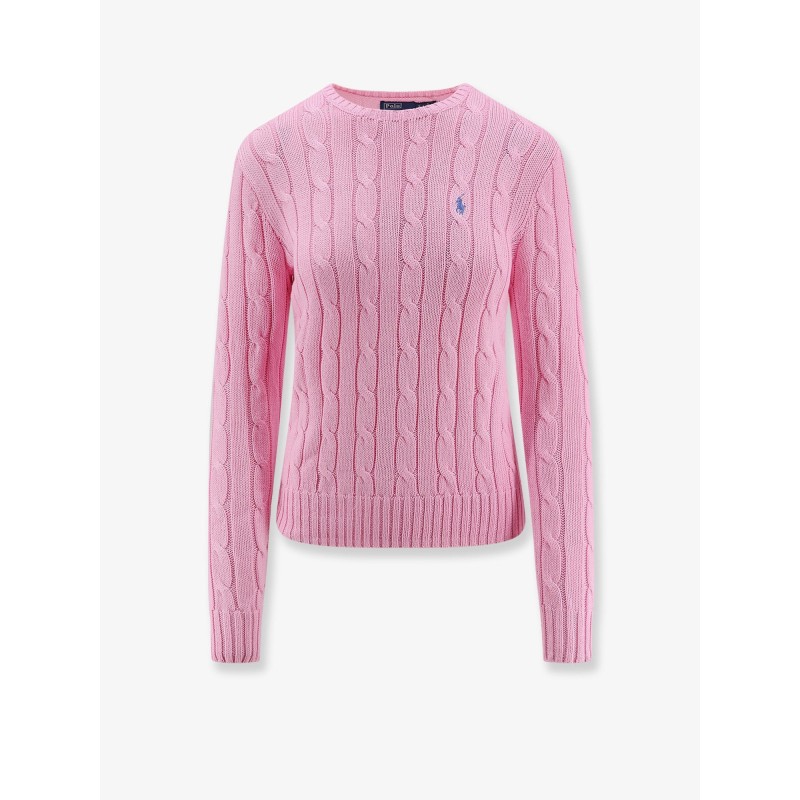 Cotton sweater with embroidered logo on the front