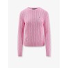 Cotton sweater with embroidered logo on the front