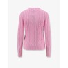 Cotton sweater with embroidered logo on the front