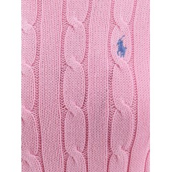 Cotton sweater with embroidered logo on the front