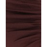 Draped knitted long dress