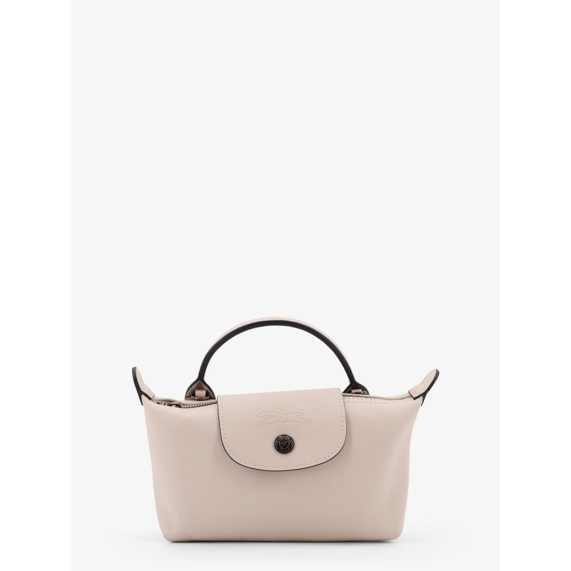 Le Pliage Xtra leather handbag with engraved logo