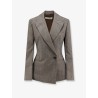 Hourglass shaped wool blend blazer