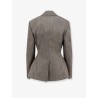 Hourglass shaped wool blend blazer