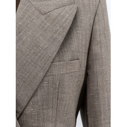 Hourglass shaped wool blend blazer