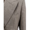 Hourglass shaped wool blend blazer