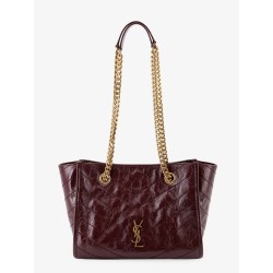 Niki vintage-effect leather shopping bag
