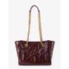 Niki vintage-effect leather shopping bag